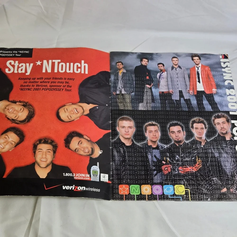N'SYNC 2001 Pop Odyssey Tour Program‎ Concert Souvenir Collectible Vintage Y2K